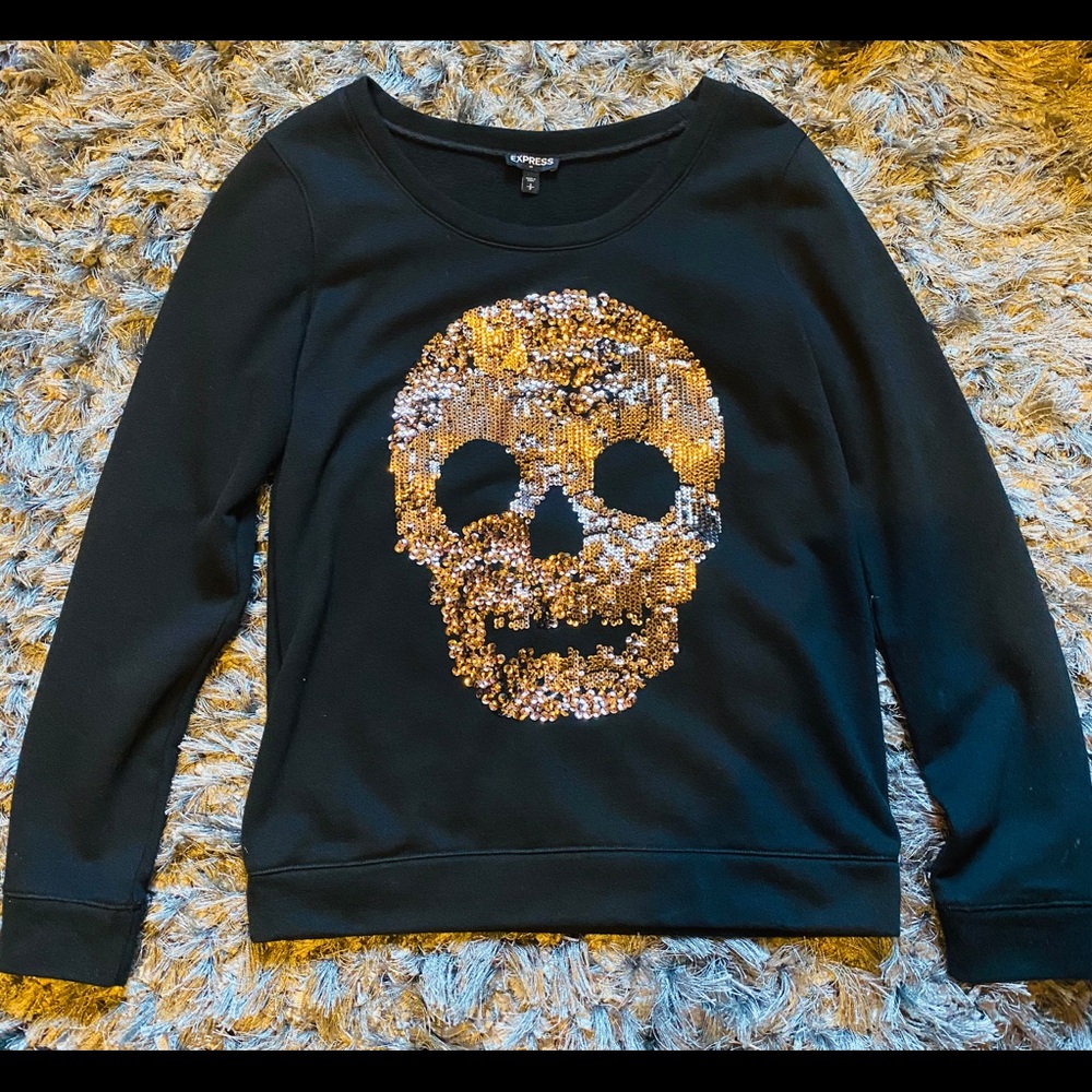 Skull sequin sweater